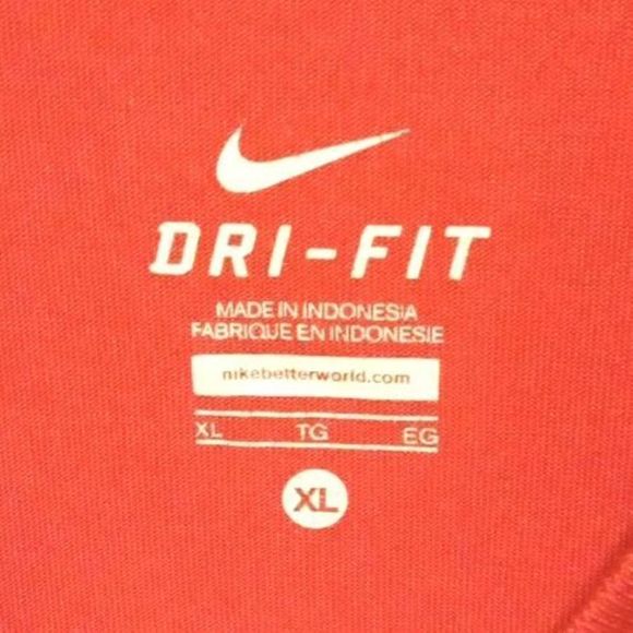Nike Dri-FIT Tee  Faded  Logo Red Men's Size XL - Picture 3 of 4